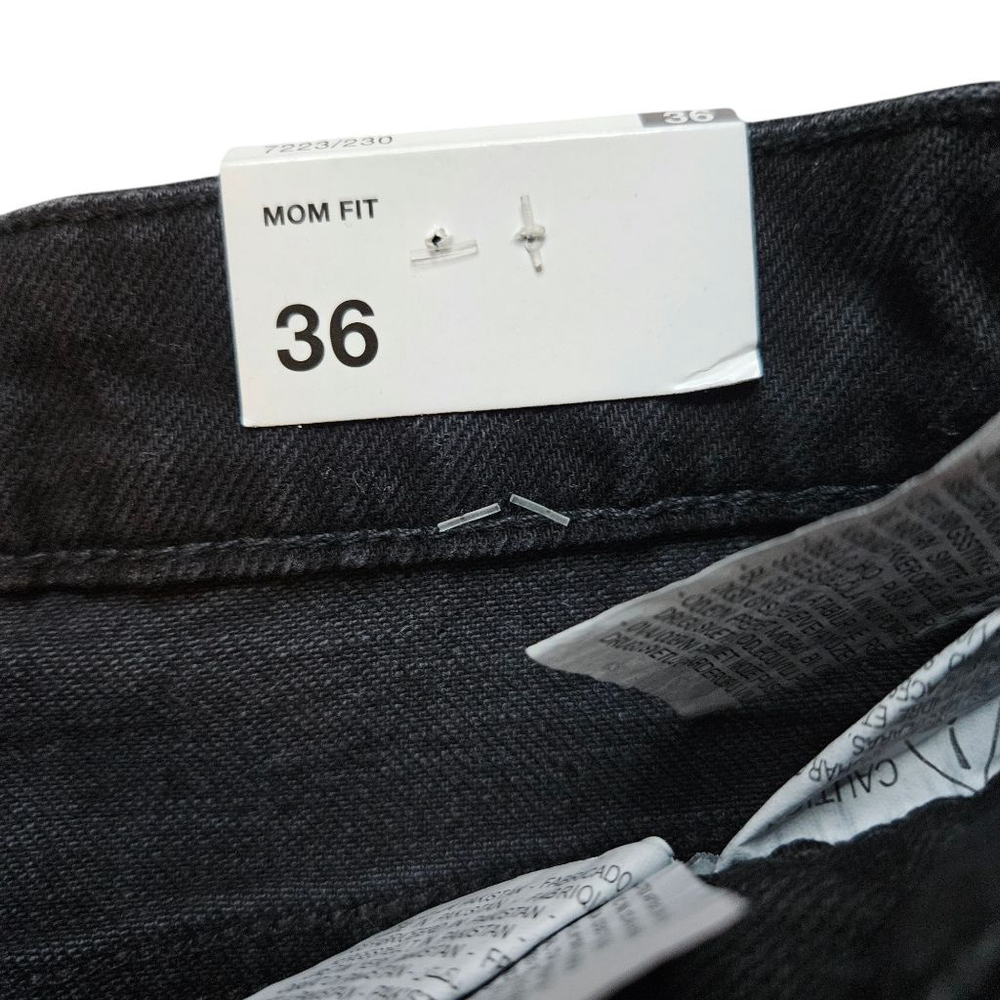 Women's Zara 4 Black Mom Fit Straight Leg Ankle-grazer Jeans - Picture 4 of 8